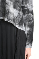 4K W5134 CROPPED OVERSIZED KNITWEAR Gauge 7 Gre LA HAINE INSIDE US