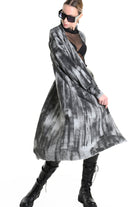 4K W5137 LONG CARDIGAN in Knit Gauge 7 Grey LA HAINE INSIDE US