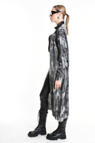 4K W5137 LONG CARDIGAN in Knit Gauge 7 Grey LA HAINE INSIDE US