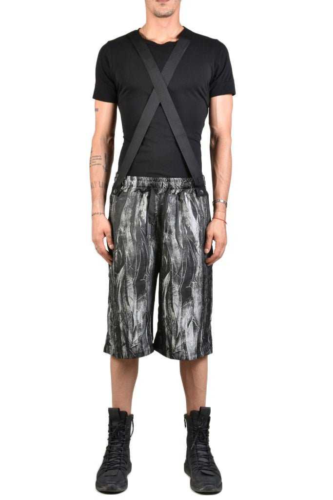 4M NEWYORKER23 Men's Black Shorts 245 Bermudas Crop Pants & Shorts LA HAINE INSIDE US TEPHRA