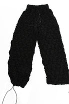 4M W5199 TROUSER Over Wide Fit Embossed Jersey UNISEX U Black LA HAINE INSIDE US