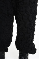 4M W5199 TROUSER Over Wide Fit Embossed Jersey UNISEX U Black LA HAINE INSIDE US