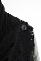 4M W5200 OVERSIZED ASYMMETRICAL VEST in Openwork Wool Blend UNISEX U Black          Ask ChatGPT LA HAINE INSIDE US