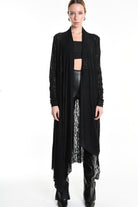 4M W5203 CARDIGAN in Viscose Wool UNISEX U Black LA HAINE INSIDE US