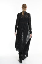 4M W5203 CARDIGAN in Viscose Wool UNISEX U Black LA HAINE INSIDE US