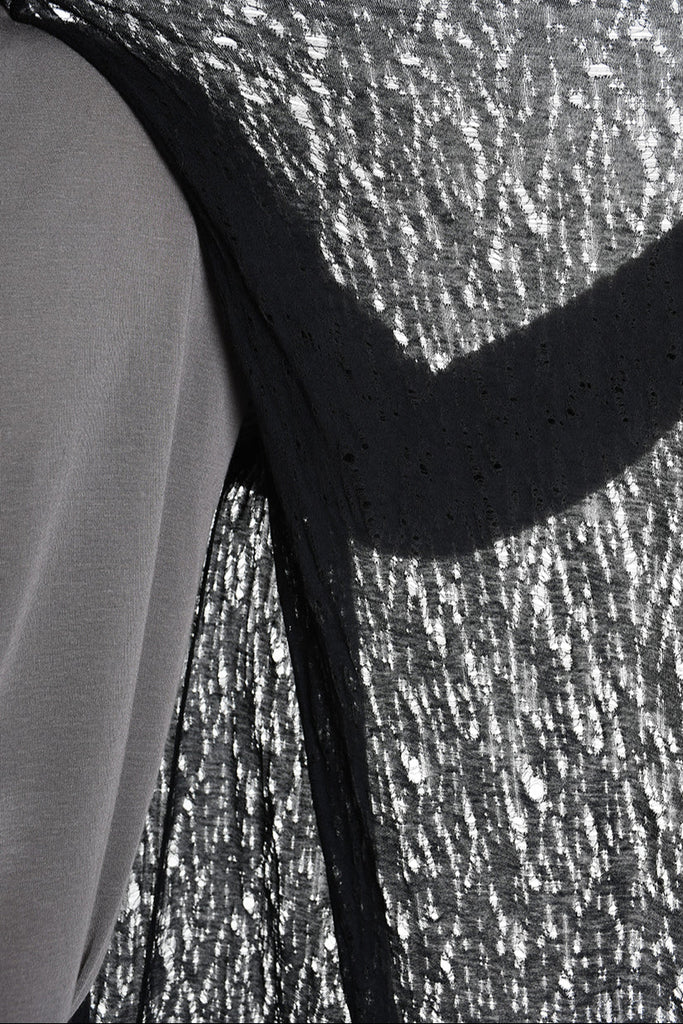 4M W5203 CARDIGAN in Viscose Wool UNISEX U Black LA HAINE INSIDE US