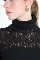 4M W5204 DRESS Viscose Wool Black LA HAINE INSIDE US