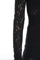 4M W5204 DRESS Viscose Wool Black LA HAINE INSIDE US