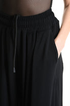 4M W5250 TROUSER Wide Fit Jersey Bamboo Black WOMAN LA HAINE INSIDE US