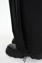 4M W5251 TROUSER Wide Fit Fleece Stretch & Nylon Black WOMAN LA HAINE INSIDE US