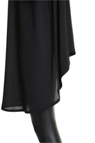 4M W5253 SWEATER Over Asymmetric Georgette & Viscose Black LA HAINE INSIDE US