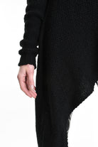 4M W5258 ASYMMETRICAL KNITWEAR Gauge 3 Black LA HAINE INSIDE US