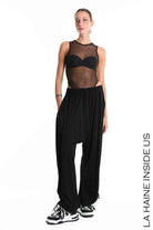 4M W5270 TROUSER Over Jersey Bamboo Black