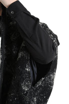 4P W5215 CAPE Asimmetric Hemp-Blend Jacquard Cloth UNISEX D Black LA HAINE INSIDE US