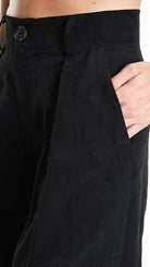 A34R W500025 TROUSER Wide Cotton Jacquard Black