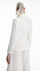 A34R W500125 JACKET Regular Cotton Jacquard Ecru