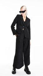 A34R W500125 JACKET Regular Cotton Jacquard Black