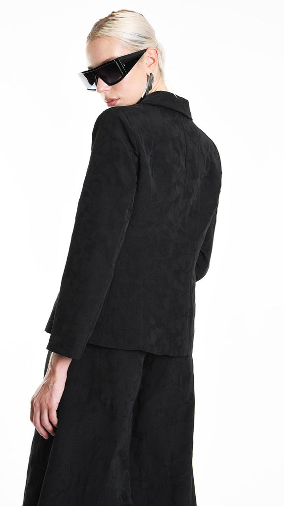 A34R W500125 JACKET Regular Cotton Jacquard Black.