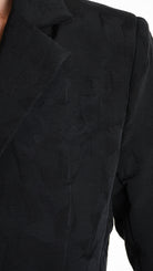 A34R W500125 JACKET Regular Cotton Jacquard Black