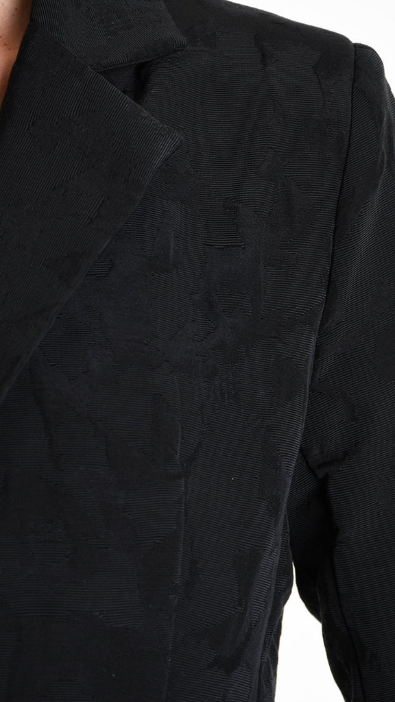 A34R W500125 JACKET Regular Cotton Jacquard Black.