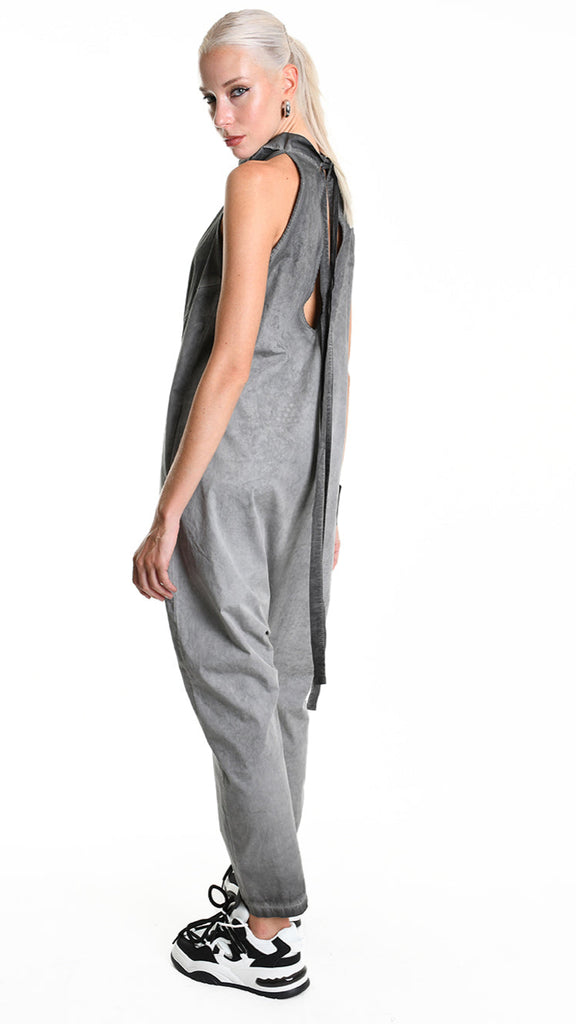 A34R W504525 JUMPSUIT Over Cotton Canvas Dyed Grey.