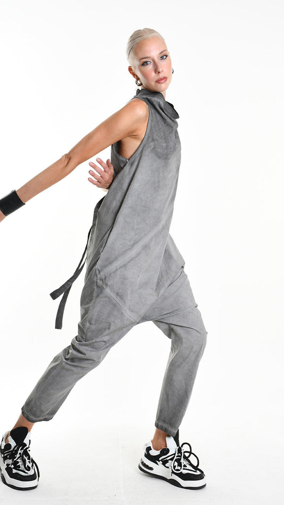 A34R W504525 JUMPSUIT Over Cotton Canvas Dyed Grey.