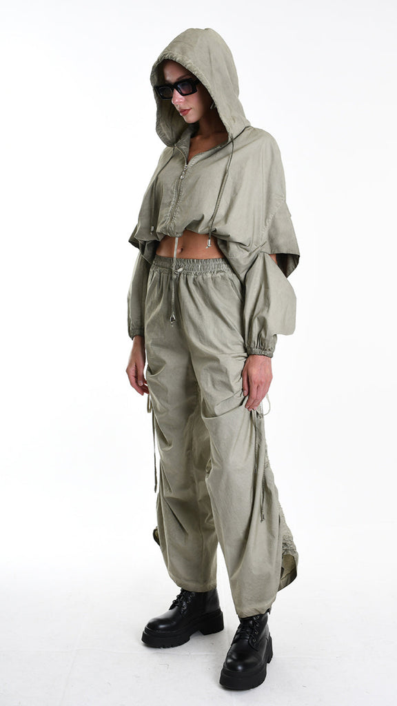 A34R W504725 BOMBER Cotton Canvas Doubled Dyed Green.