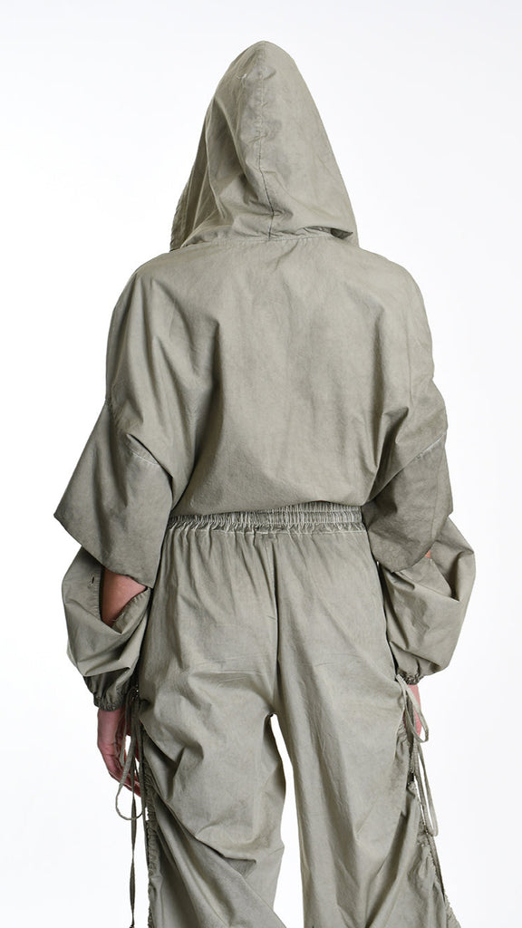 A34R W504725 BOMBER Cotton Canvas Doubled Dyed Green.