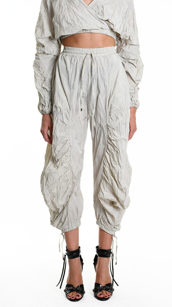 A34R W509225 TROUSER Over Taffeta Crumpled Sand.