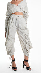 A34R W509225 TROUSER Over Taffeta Crumpled Sand
