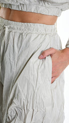 A34R W509225 TROUSER Over Taffeta Crumpled Sand