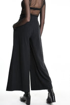 4R W5144 TROUSER Wide Fit Blend Cotton Black LA HAINE INSIDE US