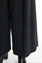 4R W5144 TROUSER Wide Fit Blend Cotton Black LA HAINE INSIDE US