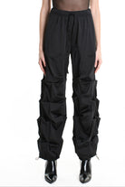 4R W5158 TROUSER Wide Fit Satin Black WOMAN LA HAINE INSIDE US