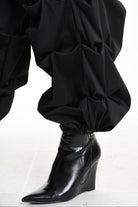 4R W5158 TROUSER Wide Fit Satin Black WOMAN LA HAINE INSIDE US