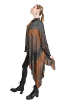 4R W5160 Shirt - Black Over Asymmetric Satin Dyed Removable Sash Italian Women's - TEPHRA