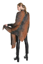 4R W5160 Shirt - Black Over Asymmetric Satin Dyed Removable Sash Italian Women's - TEPHRA