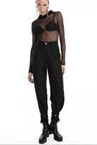 4R W5162 TROUSER Regular Fluid Black LA HAINE INSIDE US