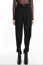 4R W5162 TROUSER Regular Fluid Black LA HAINE INSIDE US