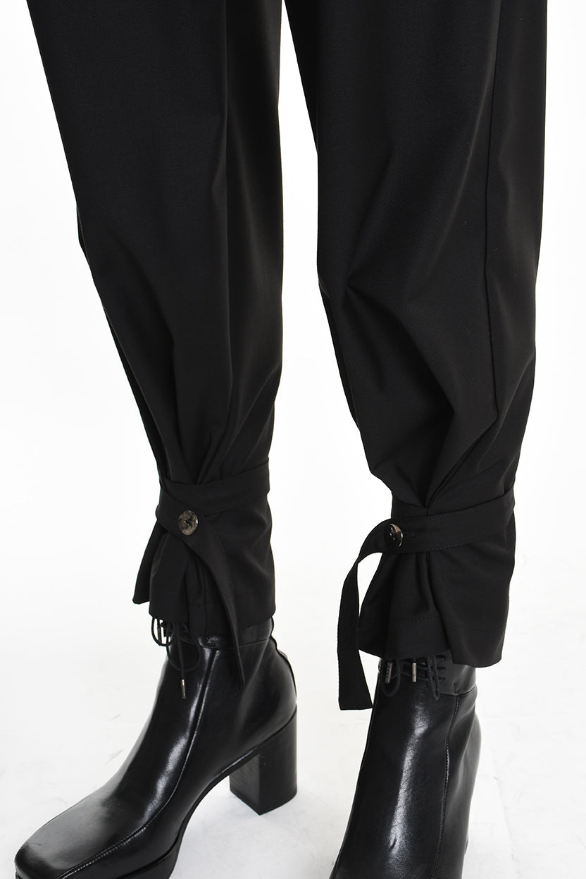 4R W5162 TROUSER Regular Fluid Black LA HAINE INSIDE US