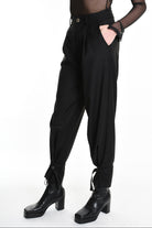 4R W5162 TROUSER Regular Fluid Black LA HAINE INSIDE US