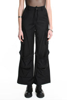 4R W5180 TROUSER Wide Fit Fluid Black WOMAN LA HAINE INSIDE US