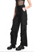 4R W5180 TROUSER Wide Fit Fluid Black WOMAN LA HAINE INSIDE US