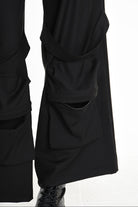 4R W5180 TROUSER Wide Fit Fluid Black WOMAN LA HAINE INSIDE US