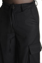 4R W5180 TROUSER Wide Fit Fluid Black WOMAN LA HAINE INSIDE US