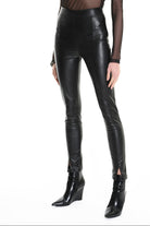 4R W5181 TROUSER Skinny Faux Leather Stretch Black WOMAN LA HAINE INSIDE US
