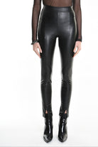 4R W5181 TROUSER Skinny Faux Leather Stretch Black WOMAN LA HAINE INSIDE US