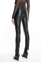 4R W5181 TROUSER Skinny Faux Leather Stretch Black WOMAN LA HAINE INSIDE US