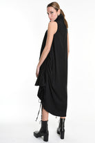 4R W5190 DRESS Over Asymmetric Fluid Black LA HAINE INSIDE US