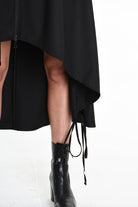 4R W5190 DRESS Over Asymmetric Fluid Black LA HAINE INSIDE US
